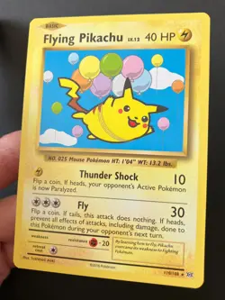 Flying Pikachu 110/108 XY Evolutions SECRET RARE NON-HOLO Pokemon Card Near Mint - Image 3