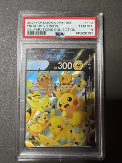 Pikachu V-Union PSA 10 Sequential Set Pokemon Celebrations English - Image 3