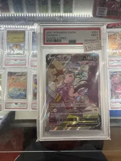 2021 POKEMON SWORD & SHIELD FUSION STRIKE #251 FULL ART/MEW V PSA 9 - Image 1
