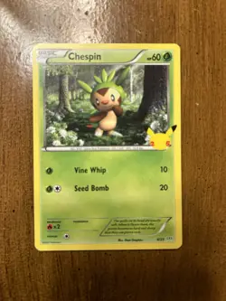 Pokemon TCG McDonald'S 25th Anniversary Celebrations - 06/25 Chespin - Image 1
