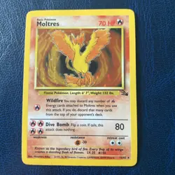 Pokemon TCG Moltres 12/62 Fossil Holo LP - Image 1