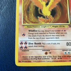 Pokemon TCG Moltres 12/62 Fossil Holo LP - Image 2