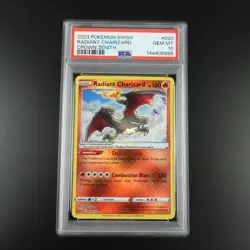 PSA 10 Radiant Charizard 020/159 Pokemon Crown Zenith Holo Graded Card - Image 1