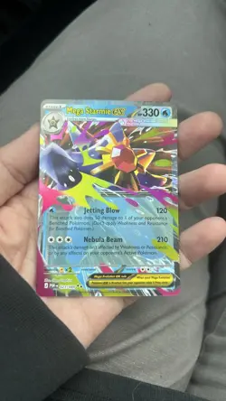 Pokemon Mega Starmie EX 021/088 Near Mint Holo Full Art 330 HP TCG - Image 1