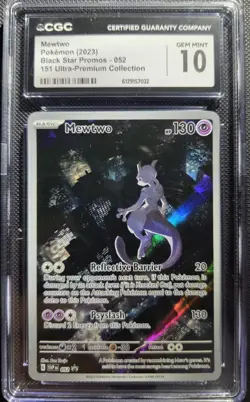 Pokemon Mewtwo Promo Holo CGC Gem Mint 10 Black Star 052 Basic 130 HP 2023 - Image 1