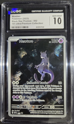 Pokemon Mewtwo Promo Holo CGC Gem Mint 10 Black Star 052 Basic 130 HP 2023 - Image 2