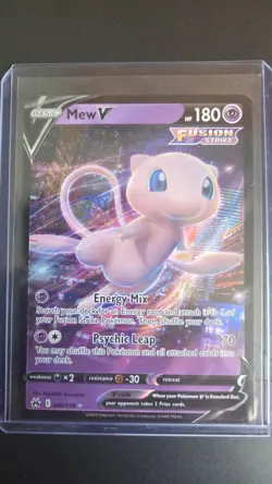 Mew v Holo Ultra Rare Card 060/159 Crown Zenith - NM - Pokemon TCG - Image 1