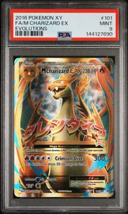 PSA 9 MINT M Charizard EX 101/108 Full Art Holo XY Evolutions Pokemon TCG 2016 - Image 1