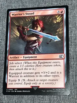0169 Warrior's Sword FFI FIN Final Fantasy MTG Card C Regular EN - Image 1