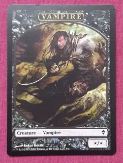 Magic The Gathering ZENDIKAR VAMPIRE token card MTG - Image 1