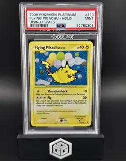2009 Pokemon Platinum Flying Pikachu Rising Rivals Holo #113 PSA 9 - Image 1