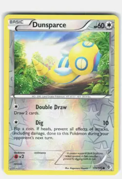 DUNSPARCE 111/149 COMMON BOUNDARIES CROSSED POKEMON REVERSE HOLO NEAR MINT - Image 1
