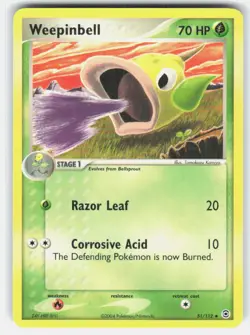 Weepinbell 51/112 Uncommon FireRed & LeafGreen Pokemon Near Mint - Image 1