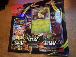 Pokemon Perfect Order - Chikorita 3-Pack Booster Blister Factory Sealed - Image 1
