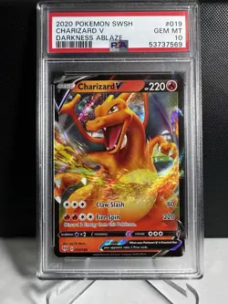 Pokemon! PSA 10 Charizard V 019/189 - Ultra Rare - Holo Foil - Gem Mint - Image 1