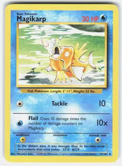 MAGIKARP 35/102 UNCOMMON BASE SET UNLIMITED POKEMON NEAR MINT - Image 1