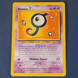 Unown J 38 - Wizards Black Star - WOTC Promo Pokemon Card - MP - Image 1