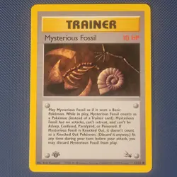 Mysterious Fossil 62/62 - Fossil - Common 1st Edition Pokemon Card - LP - Image 1