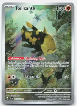 RELICANTH 173/162 ILLUSTRATION RARE TEMPORAL FORCES POKEMON NEAR MINT - Image 1