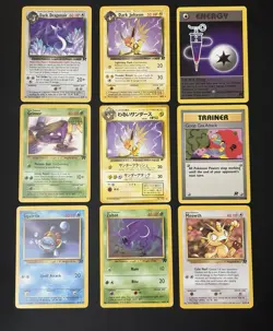 Pokemon Vintage WOTC Lot (9 Cards) Team Rocket Dark Dragonair Jolteon MP/LP - Image 1