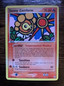 Pokemon TCG Sunny Castform EX Hidden Legends 26/101 Regular Rare NM - Image 1