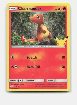 CHARMANDER 9/25 HOLO POKEMON CELEBRATIONS 25TH ANNIVERSARY MCDONALDS NEAR MINT - Image 1