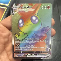 Victini VMAX Secret Rare Full Art Holo 165/163 Battle Styles NM Pokemon TCG - Image 1