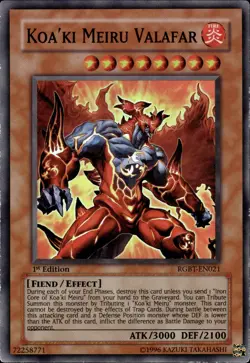 Koa'ki Meiru Valafar - Super Rare 1st Edition RGBT-EN021 - LP - YuGiOh - Image 1