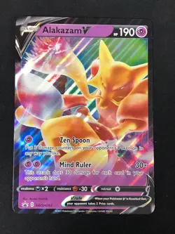 POKEMON OVERSIZED JUMBO ALAKAZAM V HOLO! SWSH083 - Image 1
