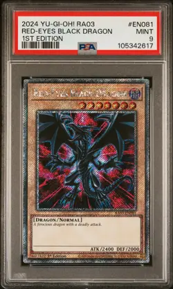 2024 YU-GI-OH! RA03-QUARTER CENTURY BONANZA 1ST ED RED-EYES BLACK DRAGON PSA 9 - Image 1