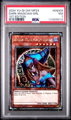 2024 YU-GI-OH! MP24-25TH ANV TIN: DUELING MIRRORS DARK MAGICIAN GIRL PSA 7 - Image 1