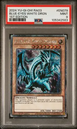 2024 YU-GI-OH! RA03-QUARTER CENTURY BONANZA 1ST ED BLUE-EYES WHITE DRAGON PSA 9 - Image 1