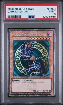 2023 YU-GI-OH! TN23-25TH ANV TIN: DUELING HEROES #EN001 DARK MAGICIAN PSA 9 - Image 1