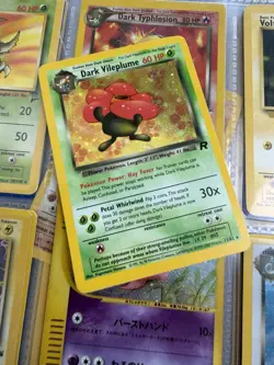 90’s Pokemon TCG Team Rocket Dark Vileplume Holo Card 13/82 2000 English Vintage - Image 2