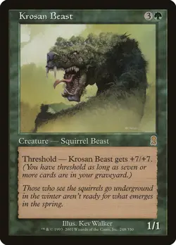 Krosan Beast Odyssey HEAVILY PLD Green Rare MAGIC THE GATHERING CARD ABUGames - Image 1