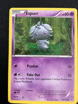 12 espurr Meowstic pokemon cards mix lot collection cute Kitty cat 🔥🐈 - Image 2
