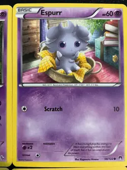 12 espurr Meowstic pokemon cards mix lot collection cute Kitty cat 🔥🐈 - Image 3