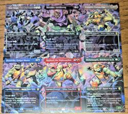 MTG TMNT Borderless Scene Card Bundle Foil x6 NM Michelangelo, Weirdness to 11 - Image 1