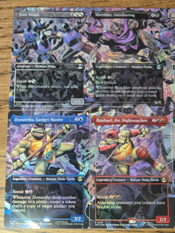 MTG TMNT Borderless Scene Card Bundle Foil x6 NM Michelangelo, Weirdness to 11 - Image 3
