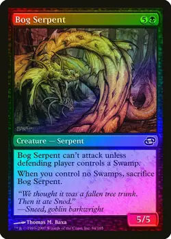 Bog Serpent FOIL Planar Chaos NM Black Common MAGIC GATHERING CARD ABUGames - Image 1