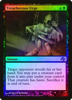 Treacherous Urge FOIL Planar Chaos NM Black Uncommon MAGIC MTG CARD ABUGames - Image 1