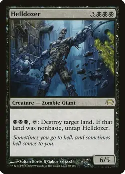 Helldozer Planechase 2009 NM Black Rare MAGIC THE GATHERING MTG CARD ABUGames - Image 1