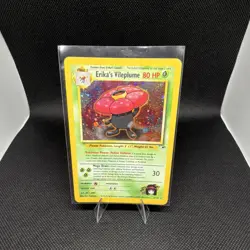 Pokemon TCG Erika's Vileplume Gym Heroes 5/132 Holo Rare 80 HP Stage 2 2000 Card - Image 1