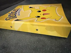 Vintage Pokemon Pikachu Ring Binder With 13 x Trading Card Holder Pages As Pics - Image 2