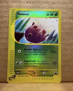 Venonat 112/144 Skyridge Reverse Holo Pokemon Card Tomokazu Komiya - Image 1