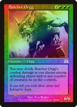 Butcher Orgg FOIL Onslaught HEAVILY PLD Red Rare MAGIC GATHERING CARD ABUGames - Image 1