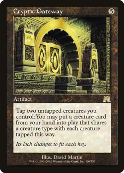 Cryptic Gateway Onslaught PLD Artifact Rare MAGIC THE GATHERING CARD ABUGames - Image 1