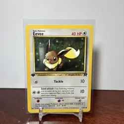 Eevee 55/82 Common Team Rocket Pokemon Card 1st Edition - Image 1