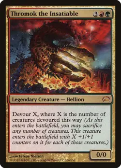 Thromok the Insatiable Planechase 2012 NM Red Green Mythic Rare CARD ABUGames - Image 1