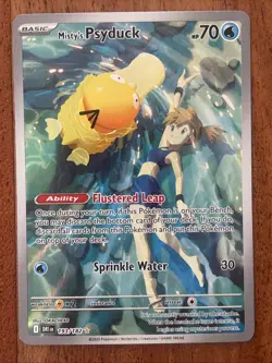 Pokemon TCG Misty's Psyduck 193/142 Destined Rivals Illustration Rare NM Card - Image 1